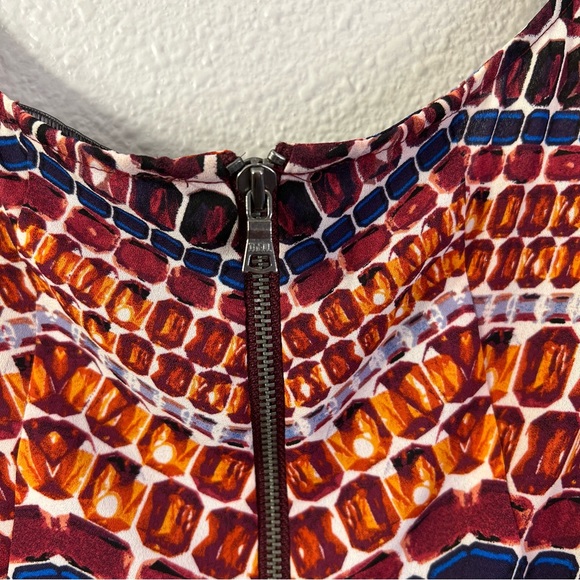 Sam Edelman Sadi Print Split Back Zip Up Tank Size XSmall - Picture 5 of 9